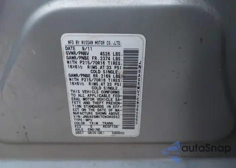 2012 Nissan Rogue S z USA, uszkodzony, nr VIN JN8AS5MV7CW360552